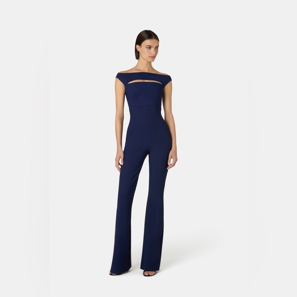 CHIARA BONI La Petite Robe Rebecca Off-Shoulder Jumpsuit with Cutout